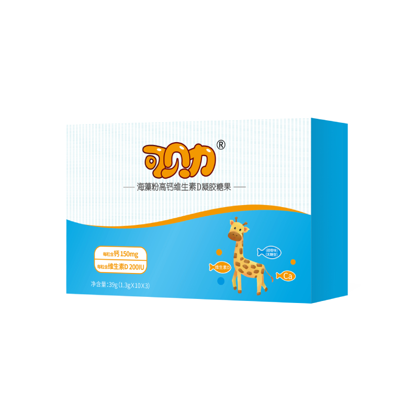 可貝力海藻粉高鈣維生素D凝膠糖果